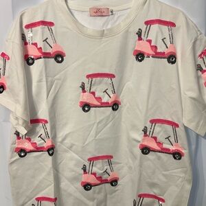 Women’s cute golf cart tee